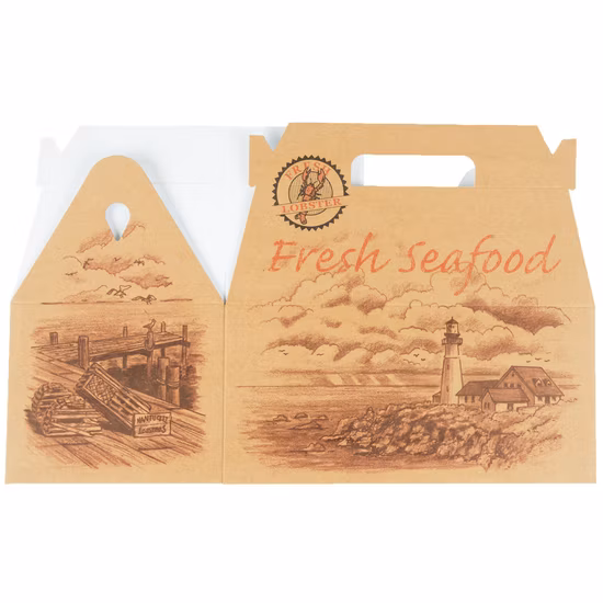 Kraft Treat Gift Paper Cardboard Boxes with Handles and Food-Grade Take out Bag for Party Favor Candy Goodie Picnic Snacks