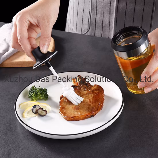 Sel vide en poudre, Sauce au miel, bouteille en verre de cuisine, Pot à épices avec couvercle en liège, cuillère et brosse, offre spéciale